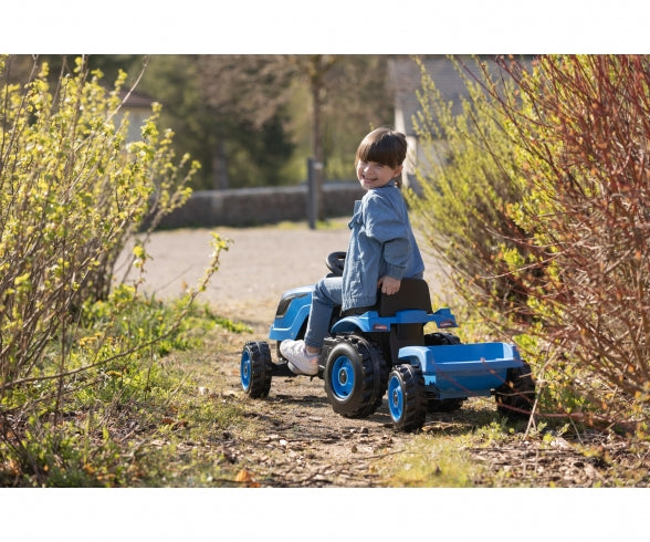 SMOBY Smoby Farmer XL Blue tractor + trailer