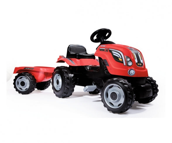 SMOBY Farmer Xl Red Tractor + Trailer